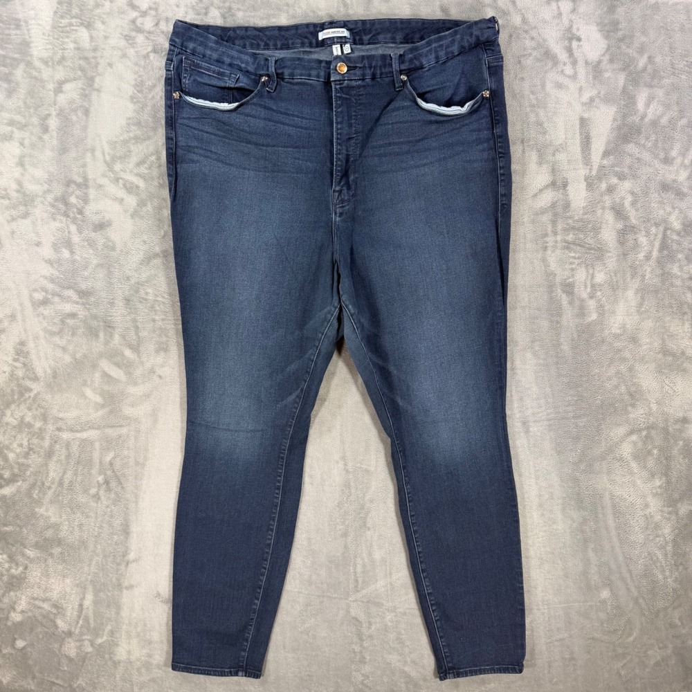 Good American Good Legs Skinny Jeans Women's 24 Blue Dark Wash